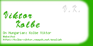 viktor kolbe business card